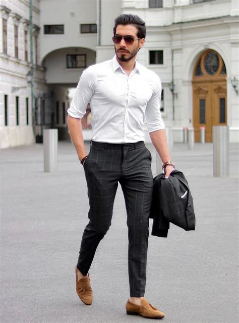 black pants brown shoes formal.